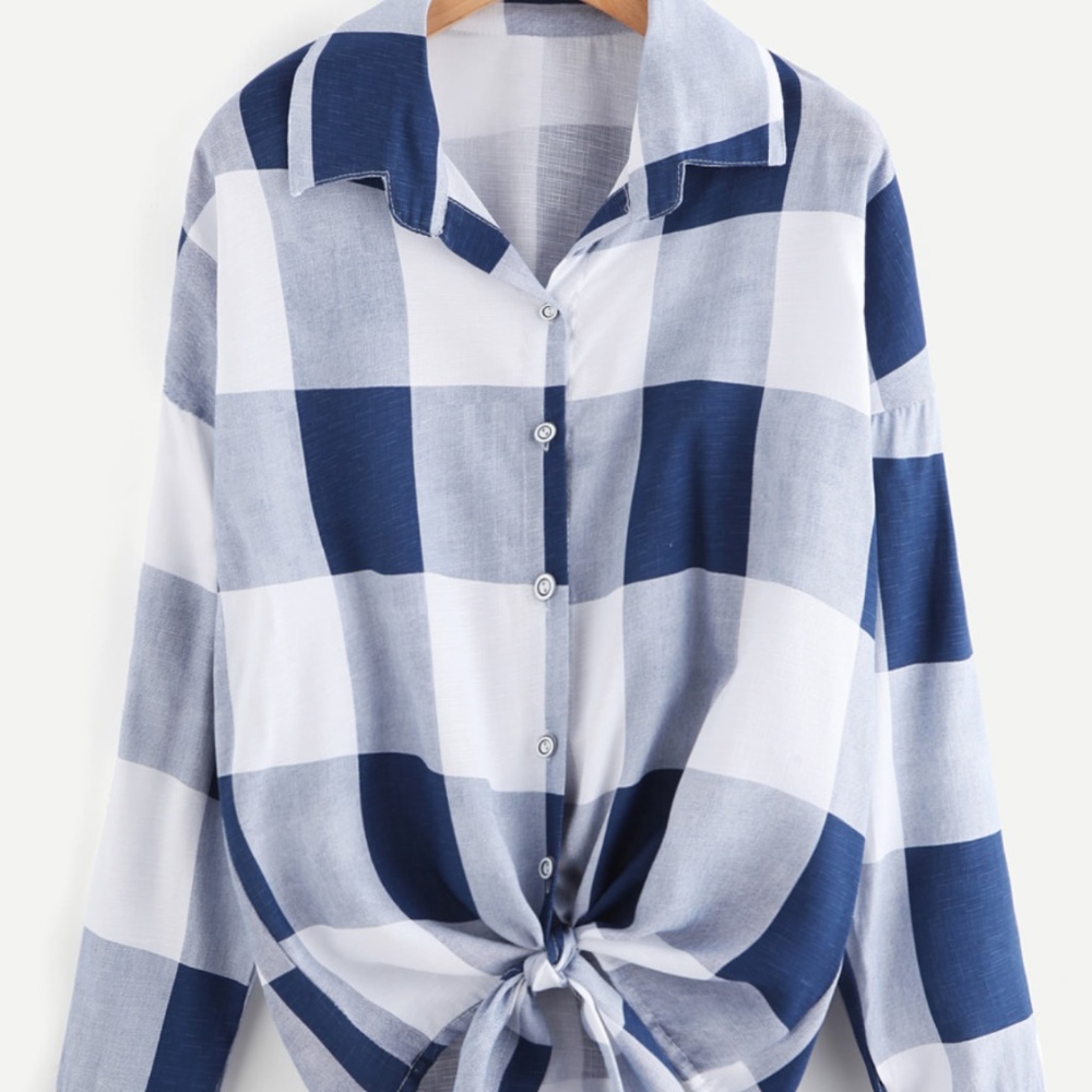 Shein Knot Front Shirt